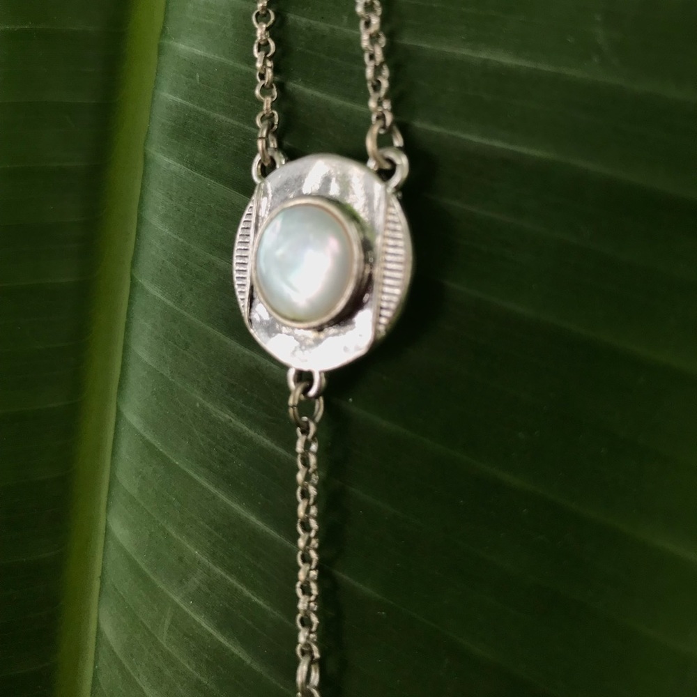 Lucky Brand White and Silver Necklace